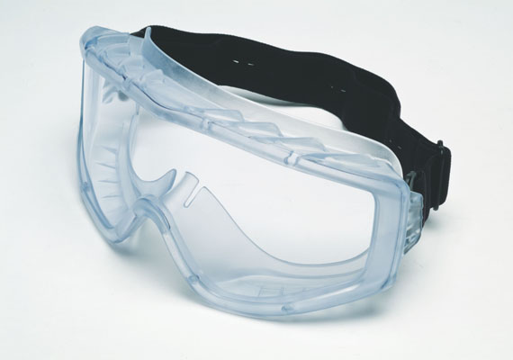These clear, flexible safety goggles protect against significant eye impact hazards such as flying debris and splashes. Acetate lenses resist splashes while the pliable frame enhances comfort and fit. Features a wide, comfort-fit adjustable band.